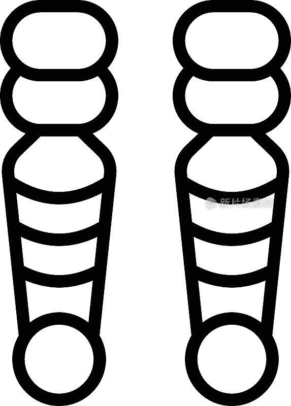 Umpire Shin and Leg Guards Concept Vector line Icon Design, Base ball Symbol on white background, bat and ball game Sign, Sports equipment Stock,
